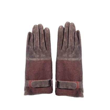 Knit Leather Gloves
