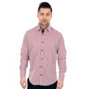 Zen Zen Ροζ ανδρικό πουκάμισο με μαύρο σχέδιο