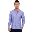 Zen Zen Μπλε-μωβ ανδρικό πουκάμισο με λευκό σιρίτι