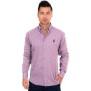 Al Franco Μωβ-ροζ ανδρικό πουκάμισο