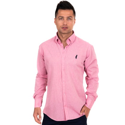 Al Franco Ροζ ανδρικό πουκάμισο