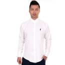 Senior Λευκό ανδρικό πουκάμισο με μαύρο σχέδιο