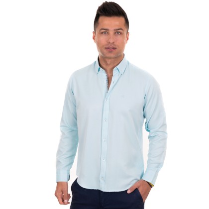 Zen Zen μπλε ανοιχτό ανδρικό πουκάμισο