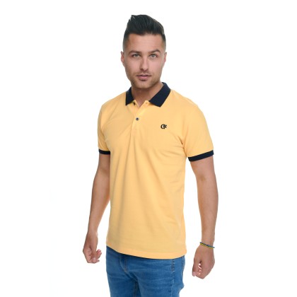 Ανδρικό Polo μπλουζάκι Πικέ Κίτρινο Combine