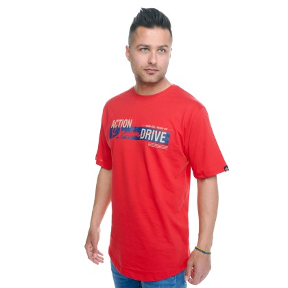 Ανδρικό T-shirt Κόκκινο με τύπωμα QWERTY