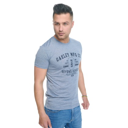Ανδρικό T-shirt Γαλάζιο με τύπωμα QWERTY