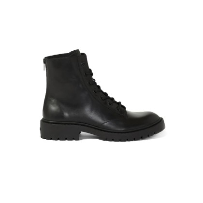 Ανδρικό Μαύρο Lace-up Leather Pike Ankle Boots KENZO