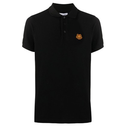 Ανδρικό Μαύρο Tiger Patch Polo Shirt/Black KENZO
