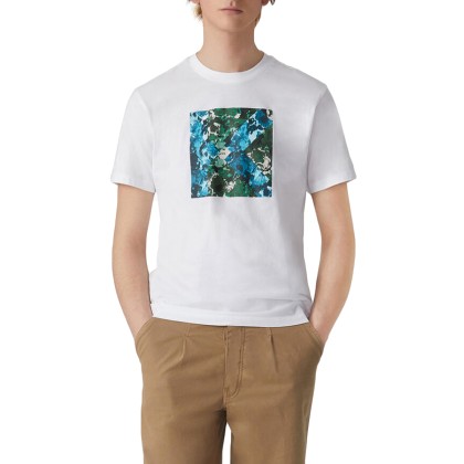 Ανδρικό Λευκό Abstract-Print Cotton T-Shirt/White KENZO