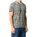 Ανδρικό Γκρι Leopard-Print Cotton T-Shirt KENZO