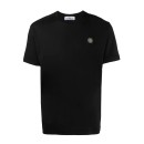 Ανδρικό Μαύρο Logo Patch Cotton T-Shirt / Black STONE ISLAND