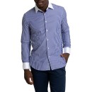 Ανδρικό Μπλε White/Blue Striped Classic Shirt MIRCAM