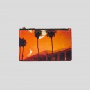 Ανδρικό Πορτοκαλί Orange 'Paul's Photo' Print Leather Zip Pouch 